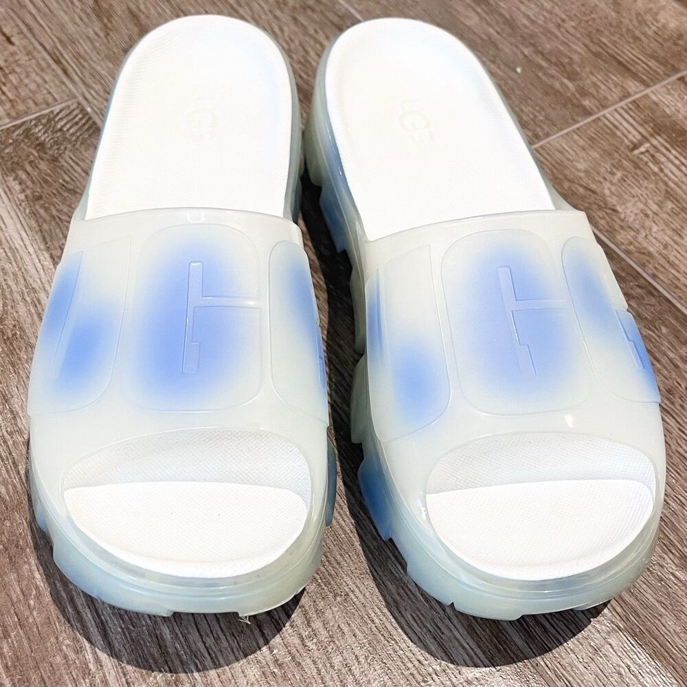 UGG Jella Watercolor Slide Women's size 7 Sky Blue Clear Sandals Shoes Slip Ons - Picture 2 of 16